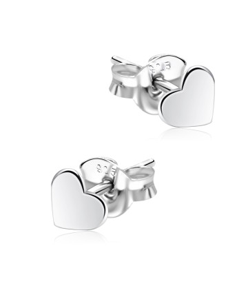 Heart Shaped Silver Ear Stud STS-5308